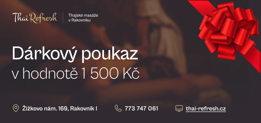 Dárkový poukaz - voucher na thajskou masáž v Rakovníku