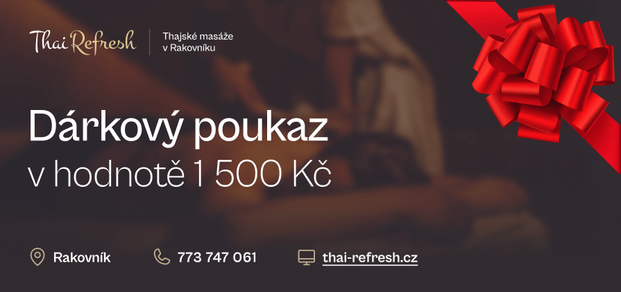Dárkový poukaz - voucher na thajskou masáž v Rakovníku